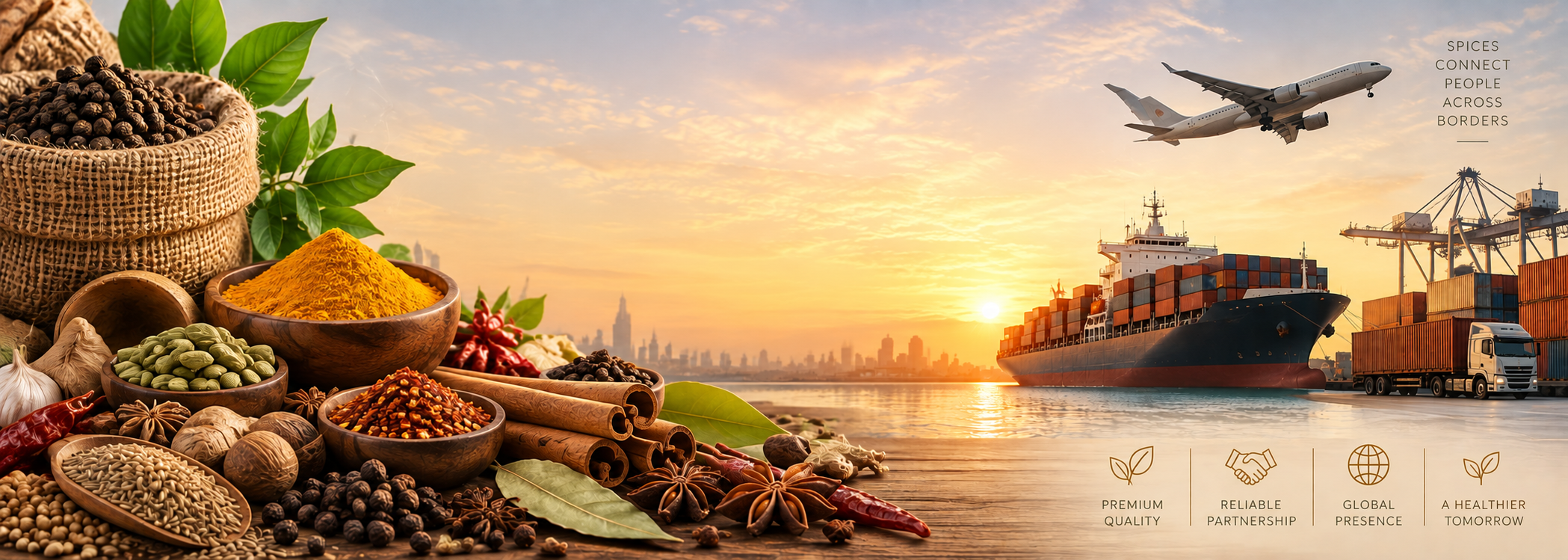 Indian spice farm at sunrise