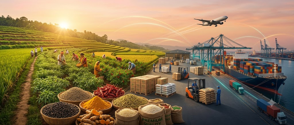 Indian spice harvest ready for export