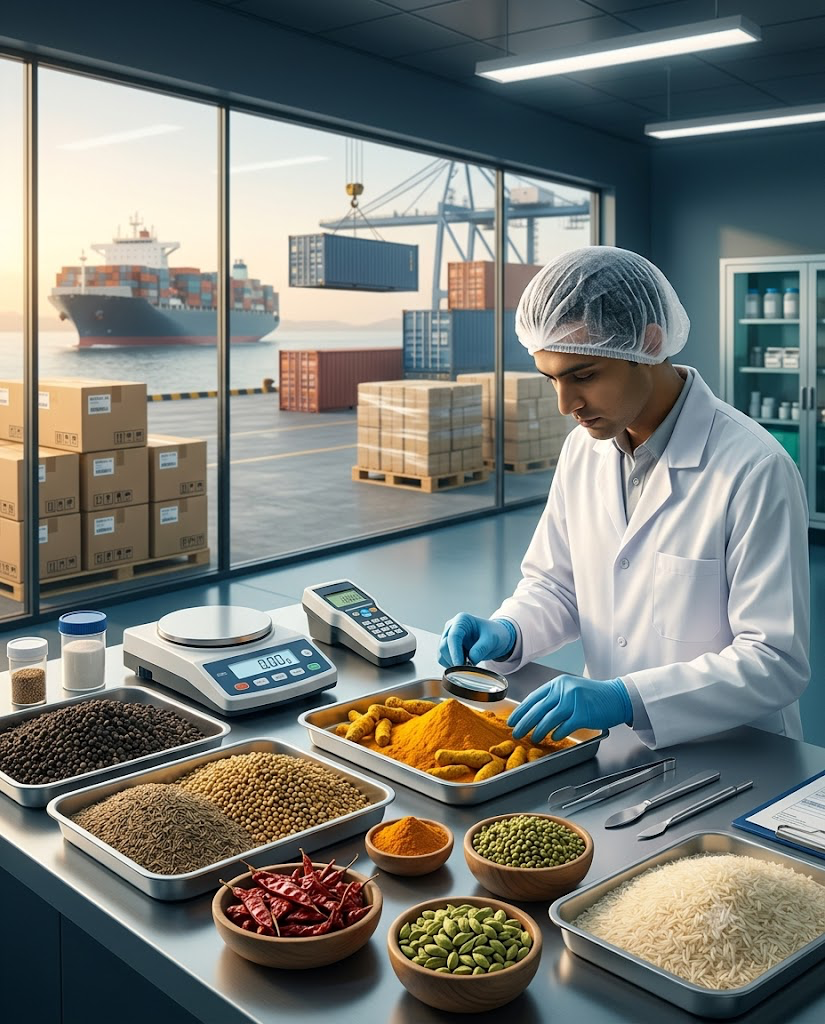 Quality inspection of export-grade Indian spices