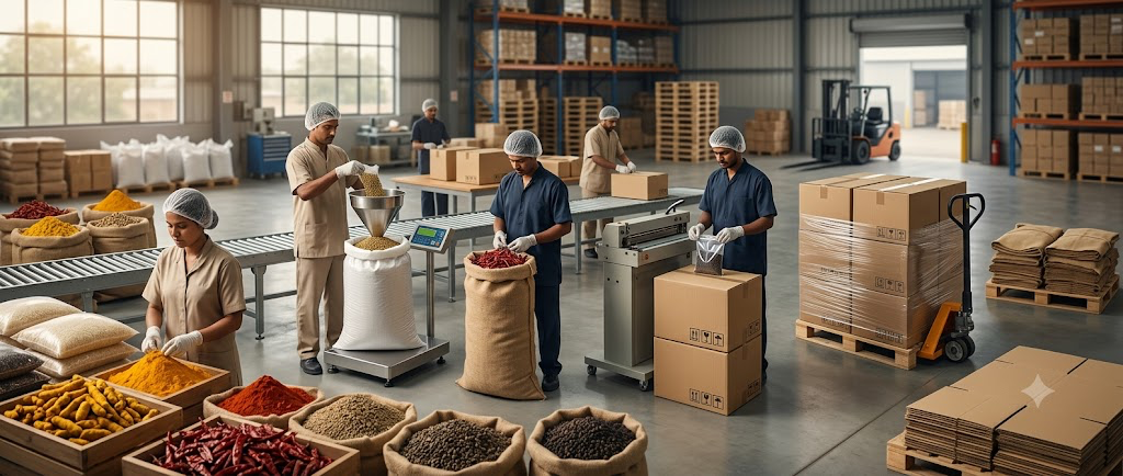 Export packaging and cargo preparation